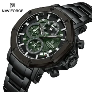 Naviforce 8065 Ch Black Green For Men 02