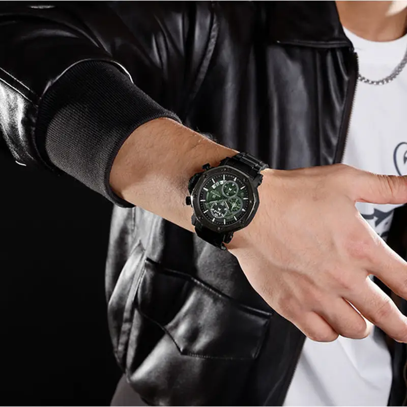 Naviforce 8065 Ch Black Green For Men 03