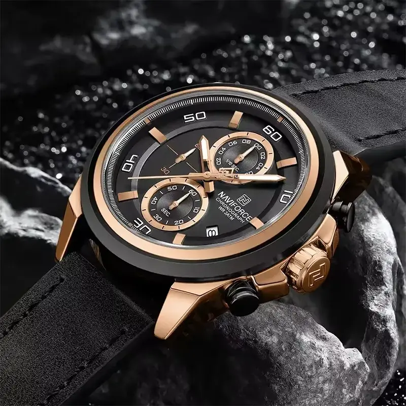 Naviforce 8075 For Men Black Rose 02