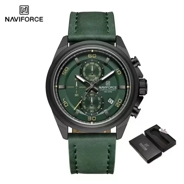 Naviforce 8075 For Men Green Watch Price in BD - Original Front View
