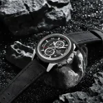 Naviforce 8076 For Men Silver Black 01