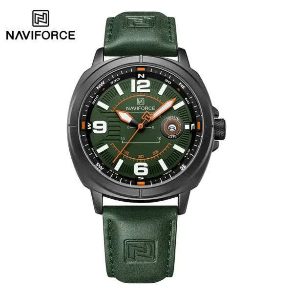 Naviforce 8078 Green Men Casual Watch Price in BD - Original Front View