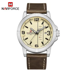 Naviforce 9177 Silver Brown
