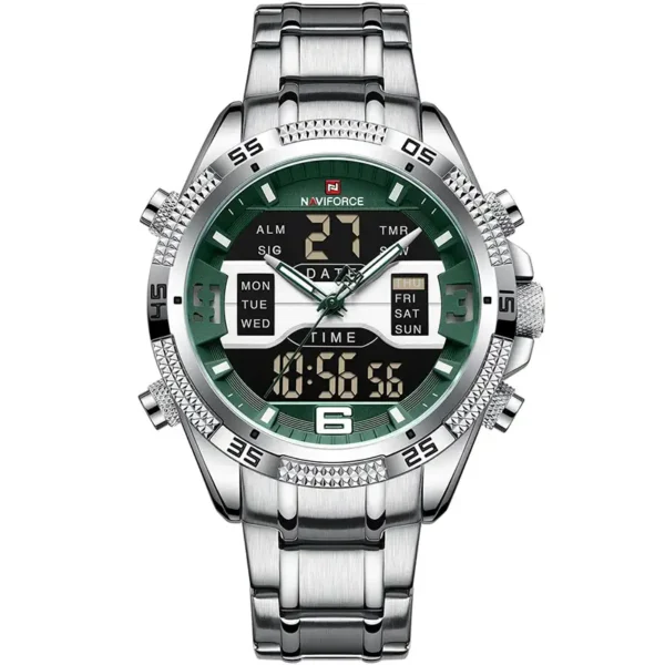 Naviforce 9201 Ch Silver Green