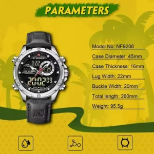 Naviforce 9208 Silver Black 01