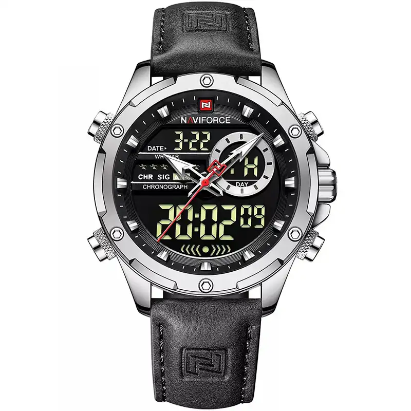 Naviforce 9208 Silver Black Naviforce 9208 Silver Black