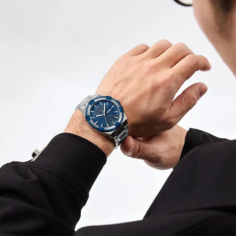 Naviforce 9218 Ch Silver Blue 01