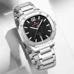 Naviforce 9243 For Men Silver Black 02
