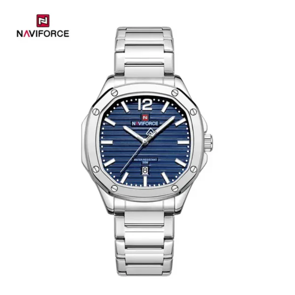 Naviforce 9243 For Men Silver Blue