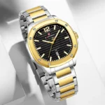 Naviforce 9243 For Men Silver Gold Black 01