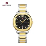 Naviforce 9243 For Men Silver Gold Black