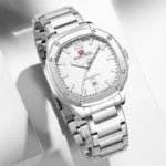 Naviforce 9243 For Men Silver White 01
