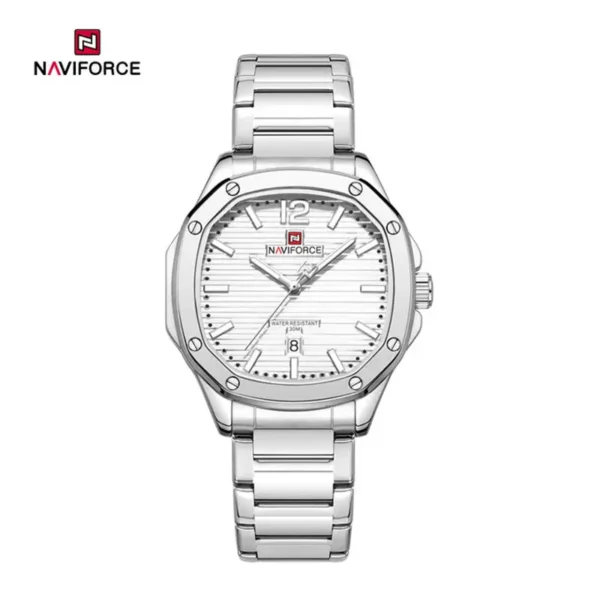 Naviforce 9243 For Men Silver White