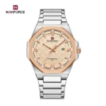Naviforce 9245 Ch Silver Gold For Men