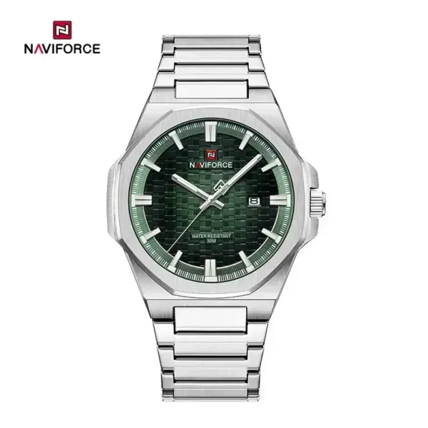 Naviforce 9245 Ch Silver Green For Men