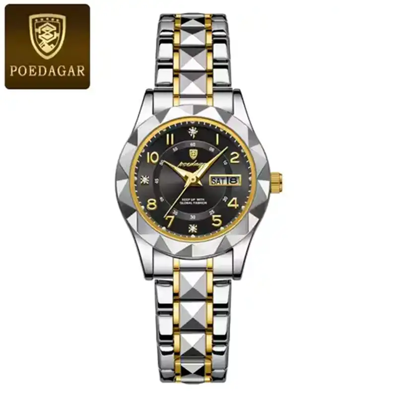 Poedagar 306 For Women Silver Gold Black Poedagar 306 For Women Silver Gold Black