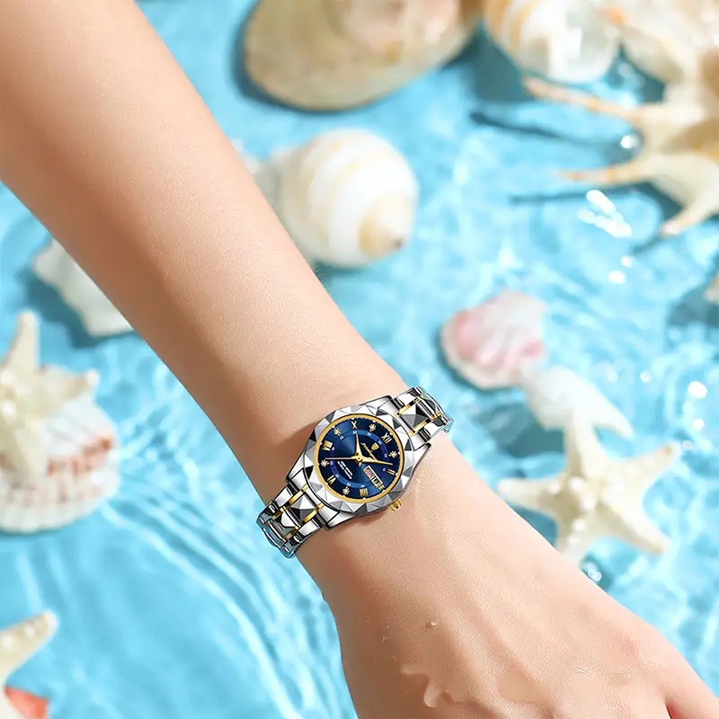 Poedagar 306 For Women Silver Gold Blue 03