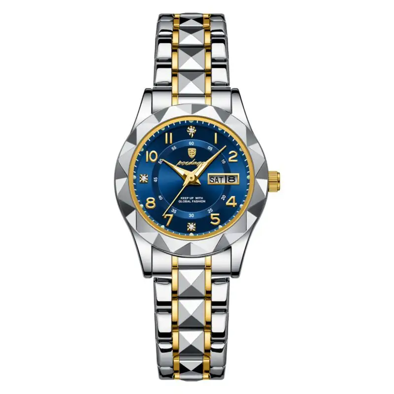 Poedagar 306 For Women Silver Gold Blue Poedagar 306 For Women Silver Gold Blue