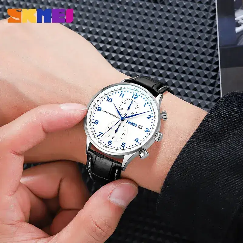 Skmei 9301 L Brown White Blue 03