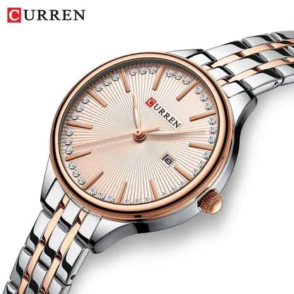 Original CURREN 9099 Women's Watch in Silver Rose Edition – Available at CardinalBD